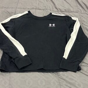 Under Armour Black Sweatshirt with White Stripes